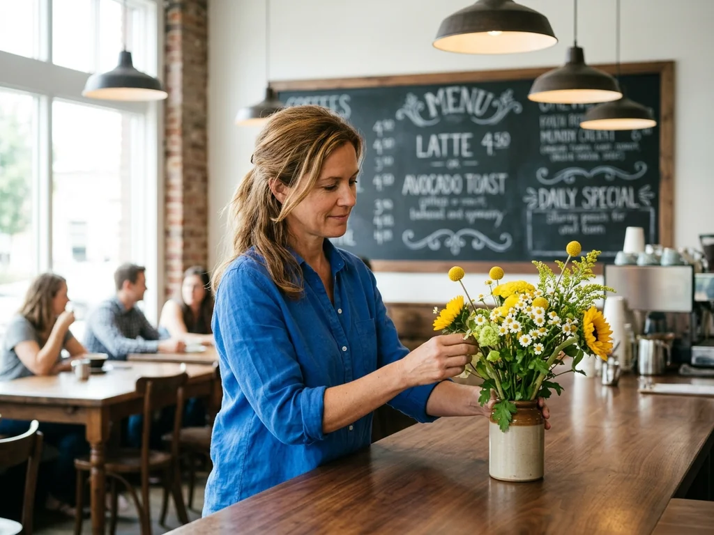Propriétaire de restaurant local illustrant l'impact du référencement SEO pour les commerces de proximité.